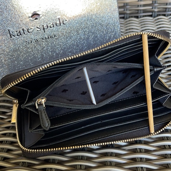 Kate Spade shimmy glitter boxed large continental wallet - Picture 9 of 16